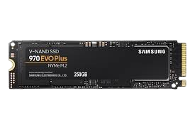 [MZ-V7S250BW] SAMSUNG MZ-V7S250BW 970 EVO Plus 250GB NVMe SSD - Read Speed up to 3500 MB/s, Write Speed to up 2300 MB/s, Random Read up to 280,000 IOPS, Random Write up to 550,000 IOPS;PCIe 3.0 x4, NVMe 1.3; V-Nand 3bit MLC; Phoenix controller; 512MB Low Power DDR4 SDRAM, 150 TBW, 1.5 M hours (MTBF) 